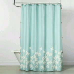 Opalhouse Hibiscus Floral Shower Curtain Aqua 72" x 72"
